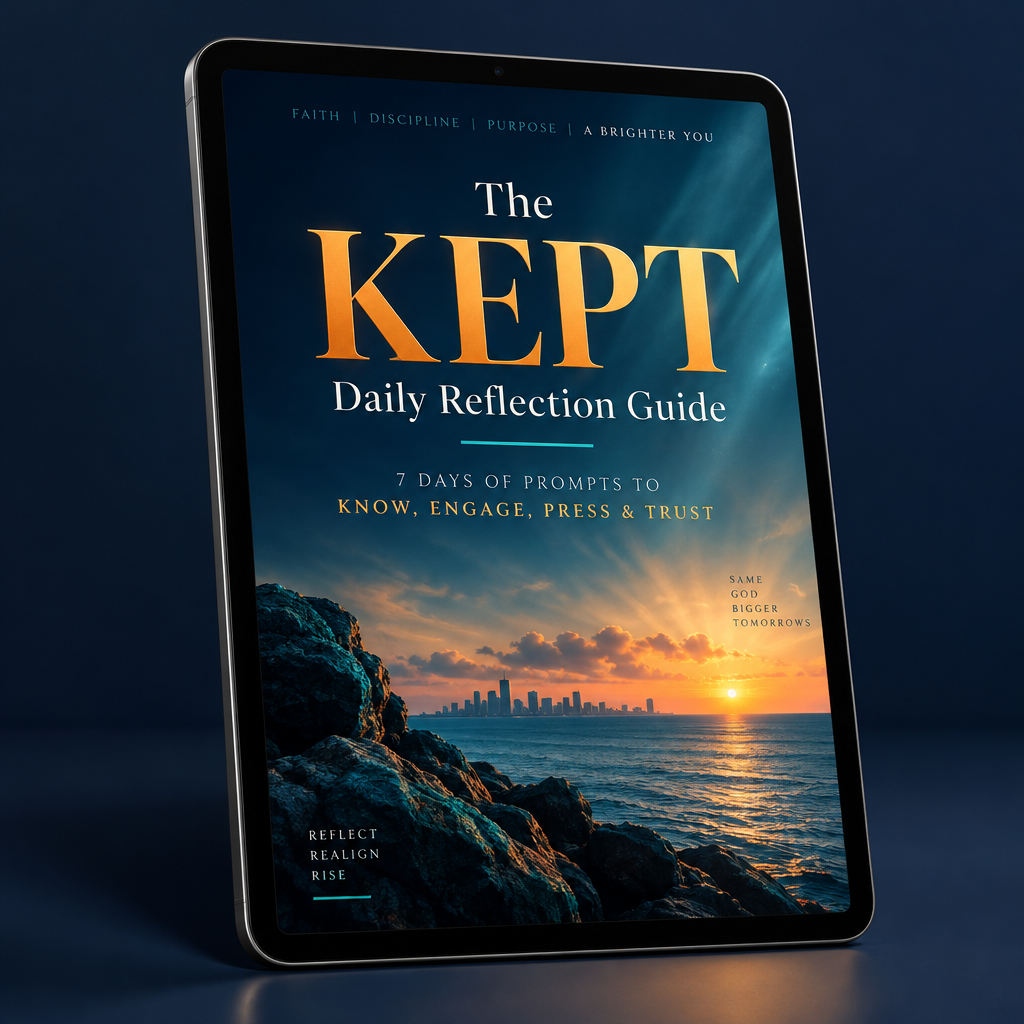 The KEPT Daily Reflection Guide — 7 days of prompts to Know, Engage, Press and Trust